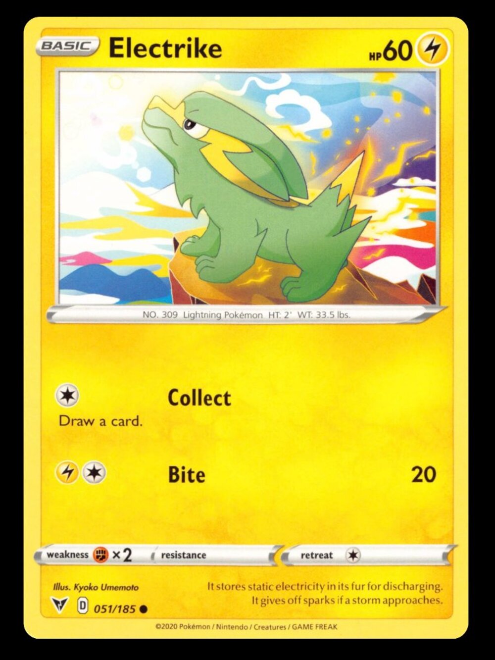 POKEMON CARD TCG - Electrike - Vivid Voltage - 051/185